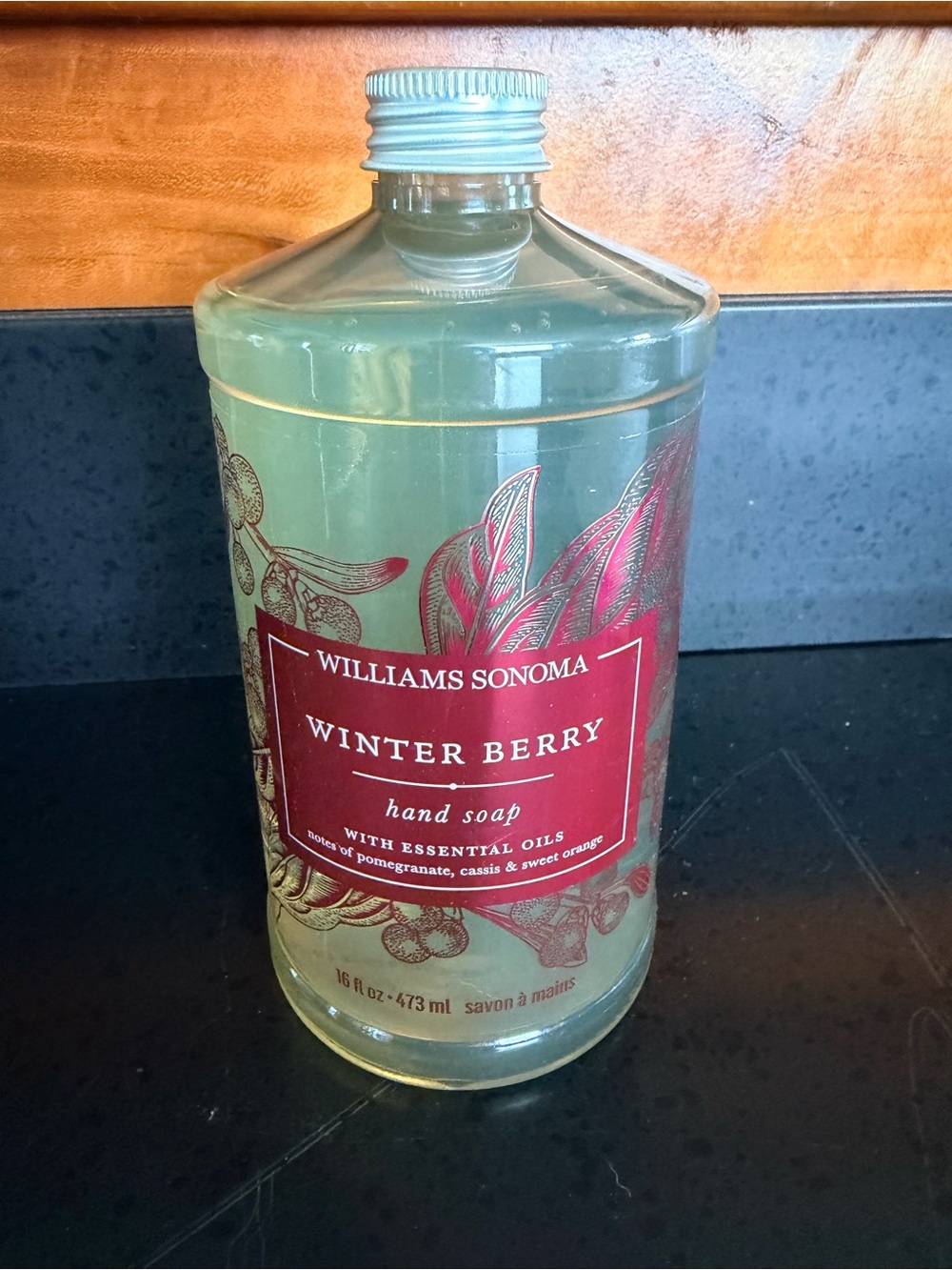 Williams Sonoma Winter Berry Hand Soap - Red and Gold Label